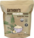 Anthony Psyllium Husk Powder, 1.5 lb, Gluten Free, Non GMO, Finely Ground, Keto Friendly