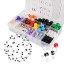 Modelo Molecular Kit, 444 Pcs Conjunto de Química Molecular Orgánica, Conjunto Modelo de Elemento Atómico para Lecciones en Química, Estructuras Moleculares Kit de construcción, Ochem Science Gift for Teachers and Students