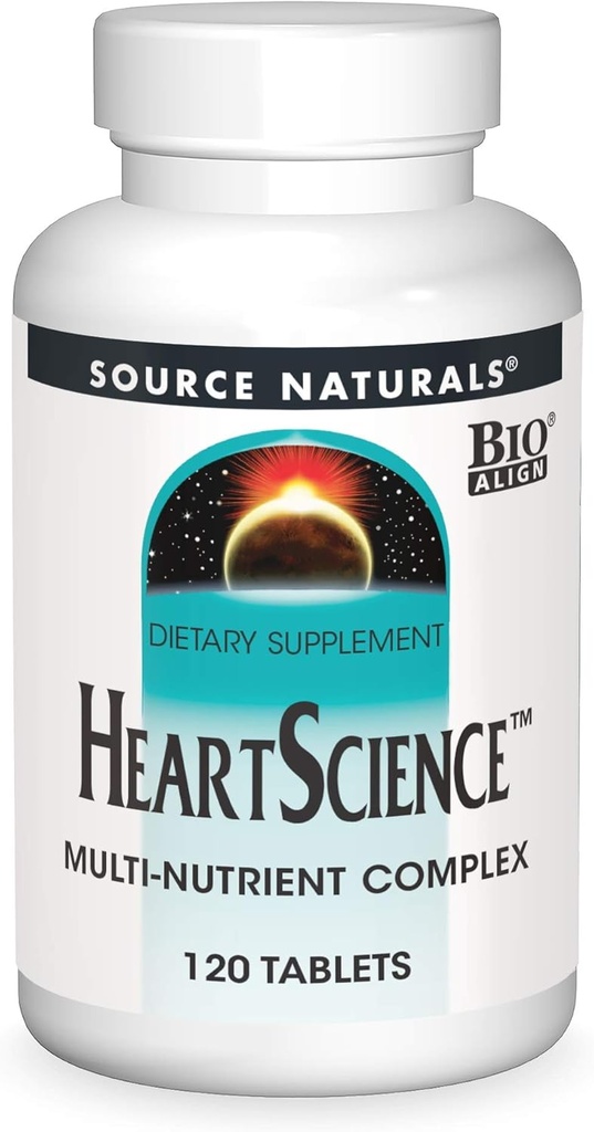 Fuente Naturals HeartScience Complejo Multi-Nutrient - Soporta la función normal del corazón y la circulación sanguínea - 120 Tabletas