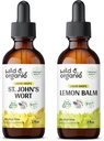 Wild &amp; Organic St John's Wort Tincture 2 fl oz & Lemon Balm Tincture 2 fl oz