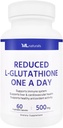 ML Naturals L-Glutathione 500mg por cápsula, 120 Vegetable Capsules- Immune Support, Antioxidant, y Detoxification, NSF-Certified & cGMP-Compliant.