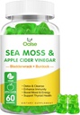 Sea Moss Gummies -Apple Cider Vinegar, Bladderwrack, Burdock Root - Apoyos Immune Health,60 Ct