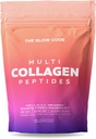 The Glow Code Multi Collagen Peptides – Tipo I,II,III,V & X Hidrolyzed Collagen Powder, Desarrollado, mejorado con biotina, vitamina C & ácido hialurónico