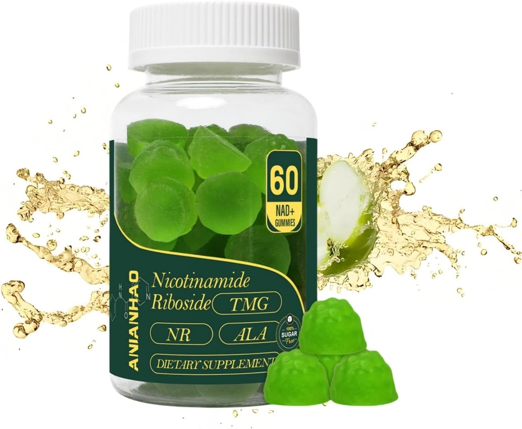 NAD+ Sugar Free Gummies 1500mg, 60 Gummies (30 Day Supply) - True NAD+ " Resveratrol Supports Anti-Aging, Antioxidant Support, Metabolism & Energy Boost