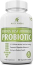 Fast Natural Bloating Relief - Bifidus Best Advanced Probiotic 60 Day + Kombucha Guide - Probióticos Premium para Hombres y Mujeres - para Problemas intestinales, Bloating, Diarrhea, Gas, Bladder, UTI