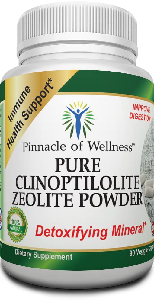Pure Clinoptilolite Zeolite Powder – Detox Cleanse Suplemento dietético – 90 cápsulas