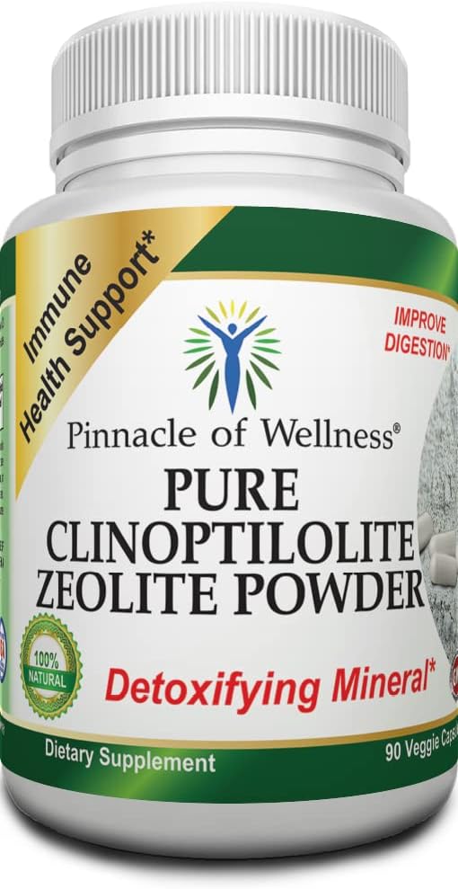 Pure Clinoptilolite Zeolite Powder – Detox Cleanse Suplemento dietético – 90 cápsulas