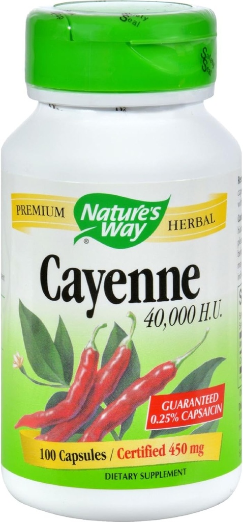 Camino de la Naturaleza Cayenne y Pepper 450 Mg Capsules, 100 Conde