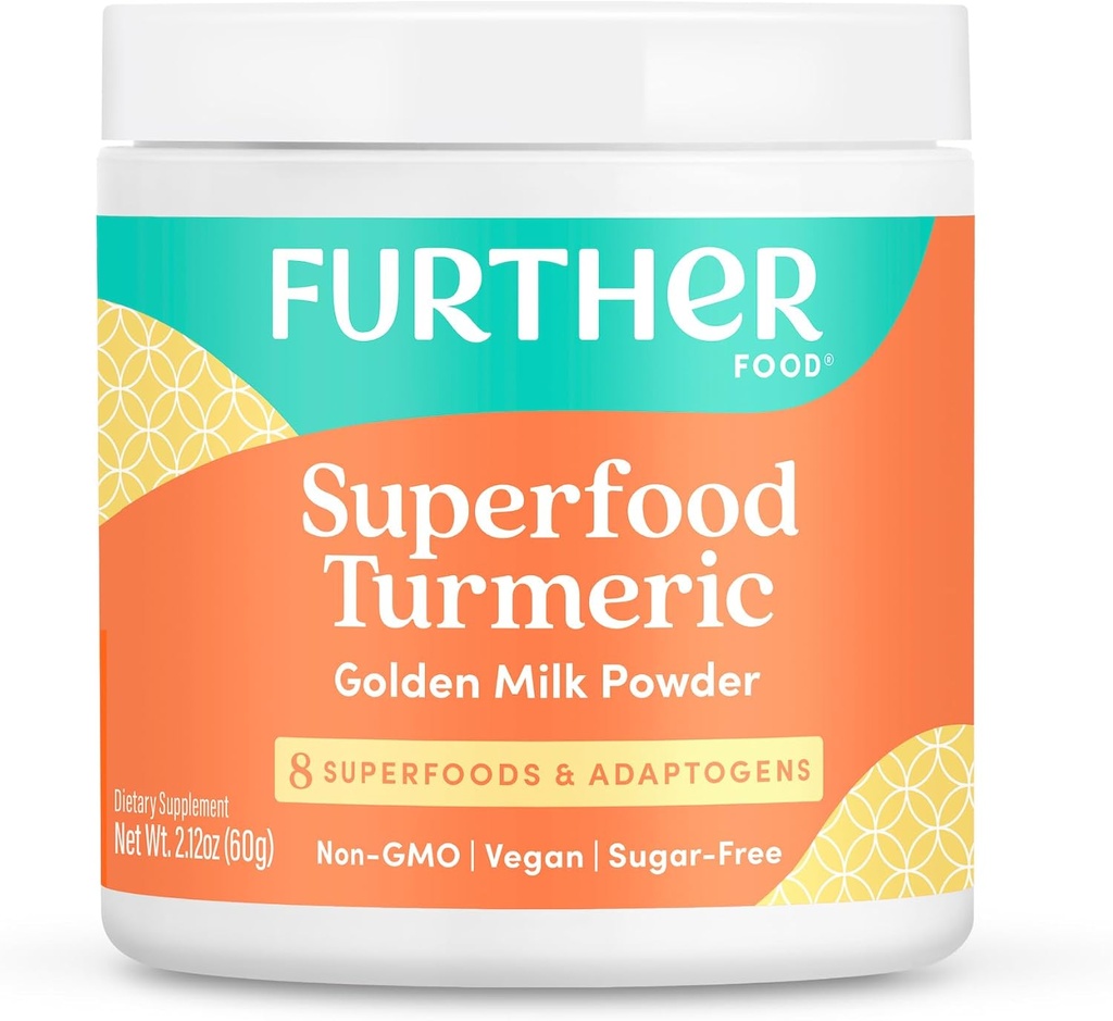 Mejor Turmeric Golden Milk Organic Turmeric Powder, Cinnamon Ginger & Black Pepper Absorción Máxima, Dolor Conjunto, Gut Health, Sugar-Free, Vegan, Keto (30 Servimientos)