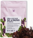 HAPPY FOX Organic Sea Moss Raw Purple - Hace 75oz de Seamoss Gel Rich en Fitonutrientes & Minerales, Certified Non-GMO, Wildcrafted, Superfood - 100 gram Bag