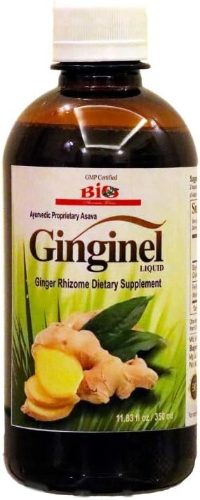 Ginginel Liquid, Ginger Supplement, Fermented Liquid Extract - 11.83 fl oz, promueve la digestión, reduce la acumulación de toxina en el cuerpo y las articulaciones, Vegan