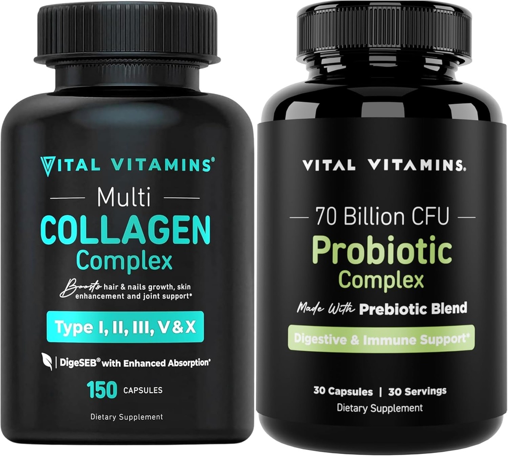 Vitaminas Vitales Capsulas Multi Collagen + Complejo Probiótico