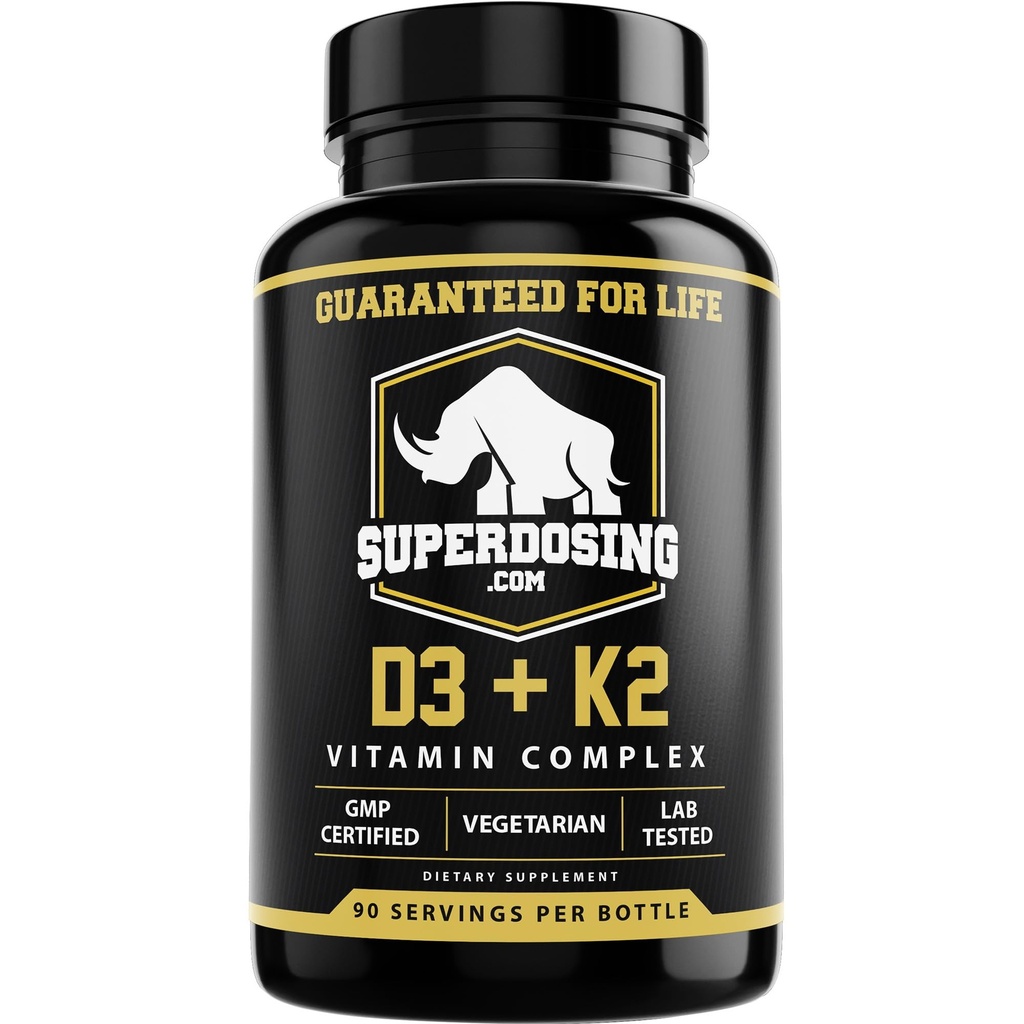 Best Value Max Strength 10,000 iu Vitamin D3 and 1500 mcg Vitamin K2 Supplements 1 Bottle Pk D3K2 Vitamins and Supplements for Health. D3-K2 MK4 Capsules, Best K2D3 Vitamin for Immune System.