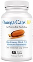 Omega Caps HP Snip Tips for Cats and Small Dogs High Potency EPA and DHA Maximum Bioavailability Fish Oil Supplement Vet Formulated Made in USA Skin Coat Joint and Heart Health 60 Capsules