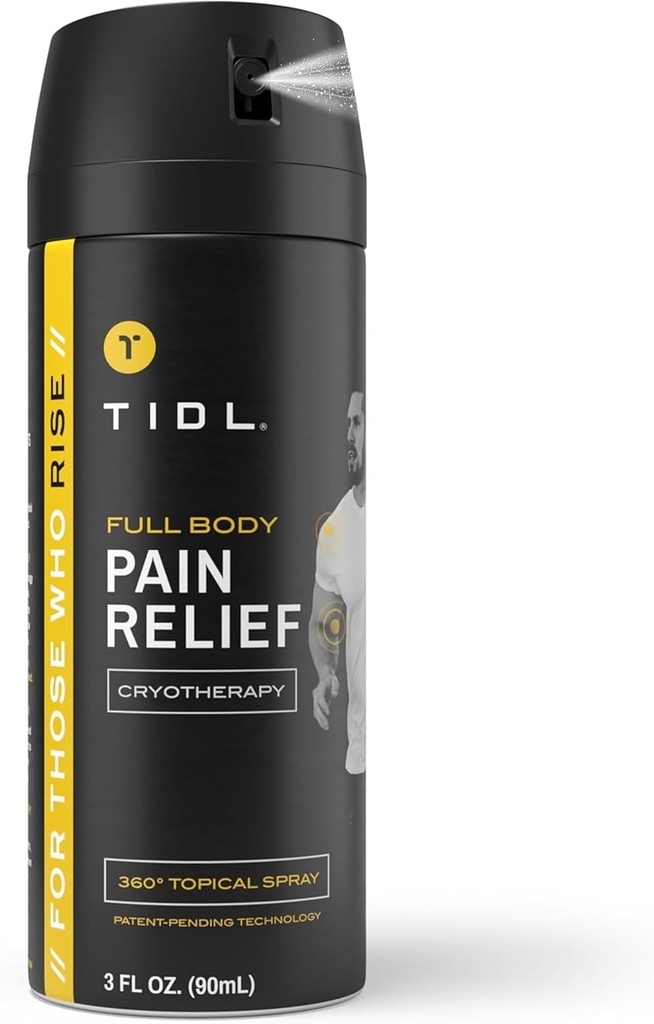 TIDL Cryotherapy Doin Relief Spray, 3 Oz, Targeted Neck Doin, Joint &amp; Muscle Pain Relief, Organic, Plant-Based Menthol, Instant Cooling for Arthritis, Back &amp; Knee Pain