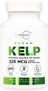 Tipo Zero Clean Kelp Iodine Tablets (60 Servings, 325 MCG Por Serving) - Fuente natural de Iodine de Sea Kelp, Non-GMO, Gluten Free