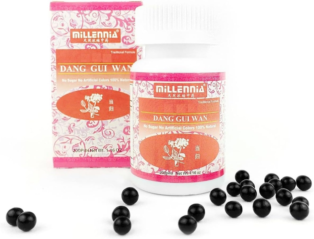 MILLENNIA Herbal Suplemento Pills - Dang GUI Wan - 12 Bottle Pack (200 Pills/Bottle)