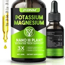 Caídas de magnesio de potasio – Suplemento de potasio de 500 mg, Suplemento de absorción alta para cáñamo de la pierna, bonificación &amp; inmunoApoyo con calcio, vitamina D3 " zinc