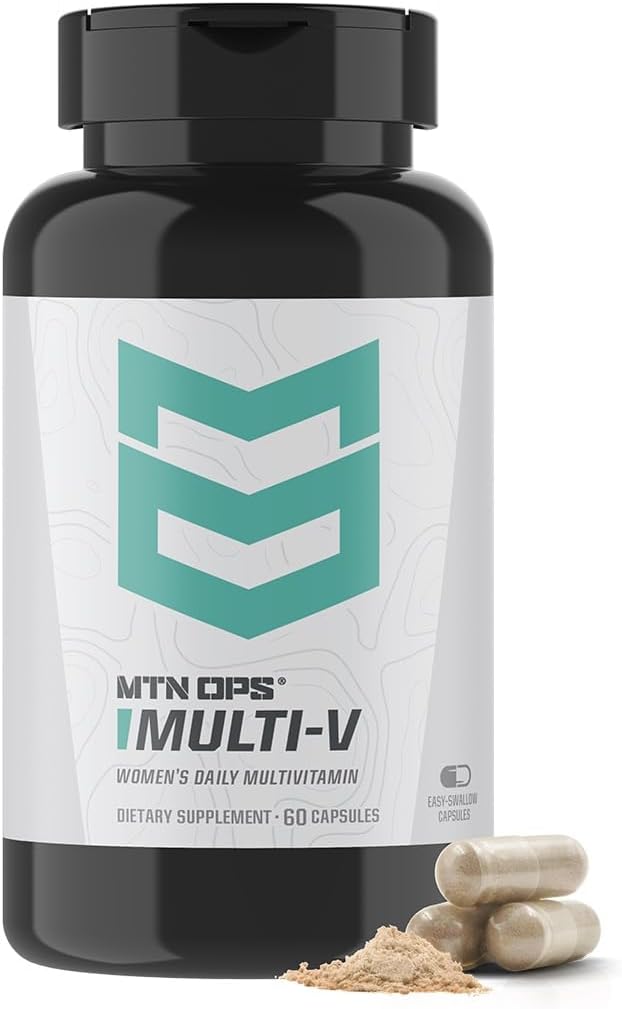 MTN OPS Multi-V Mujeres Multivitamina Vegetarian cápsulas, esencial Complejo de vitamina diaria, 60 cápsulas, 30 días de suministro