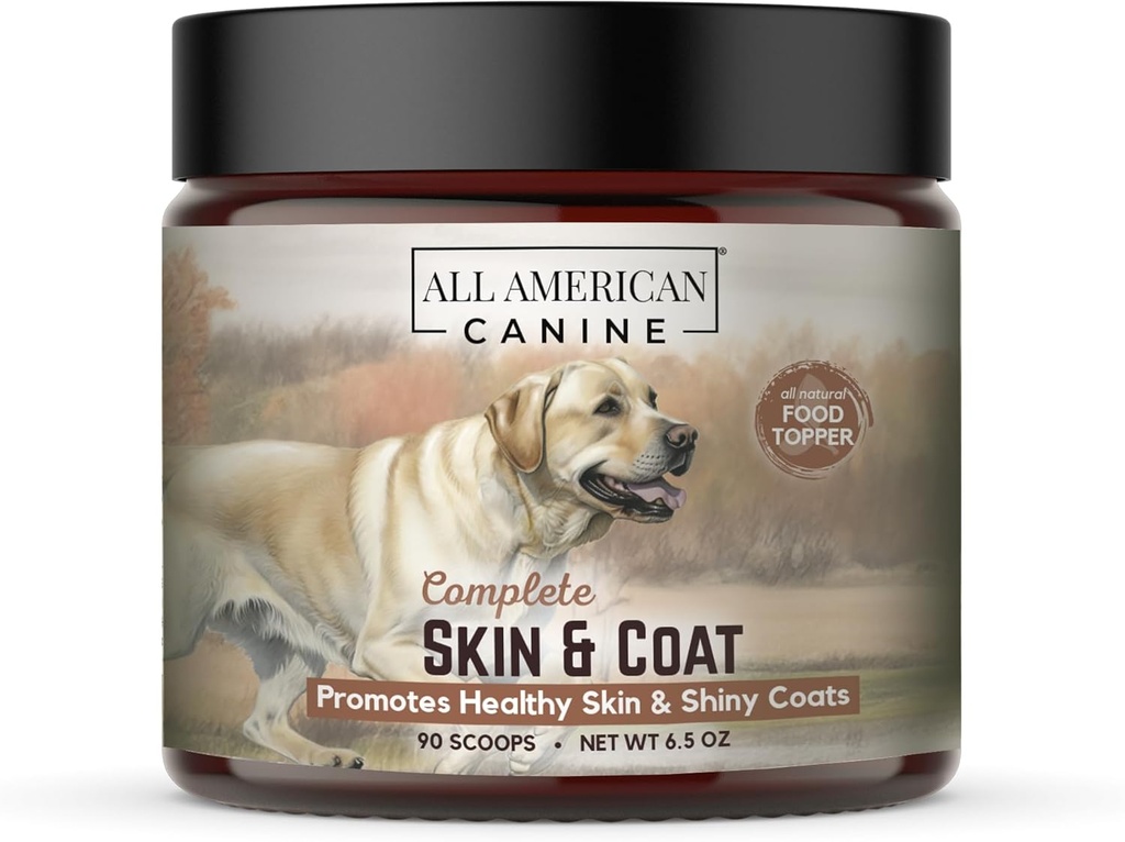Complete Skin & Coat Natural Protein-Enriched Powdered Supplement Food Topper | 90 Servings