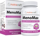 MenoMax #1 Menopause Relief Supplement TEN Black Cohosh, Dong Quai, Vitex Agnus, Red Clover, Sage, Soy and Wild Yam ANTE Soporta natural para Hot Flashes, Night Sweats, Dryness y Mood Swings ¦ 60 Capsules