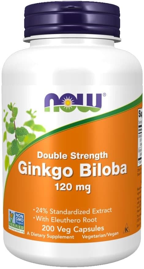 Ahora Alimentos Ginkgo Biloba 120mg 200 Vcaps