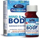Poly-Vite+Iron Multivitamin Iron Drops for Infants &amp; Toddlers – apoya el crecimiento fuerte, el desarrollo del cerebro, la salud inmunitaria – sin colores artificiales, sin gluten, 50mL Dropper Bottle by One Vite