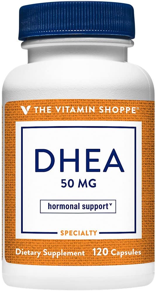 The Vitamin Shoppe DHEA 50MG, Hormonal and Healthy Aging Support for Both Men &amp; Women, Once Daily (120 Capsules)