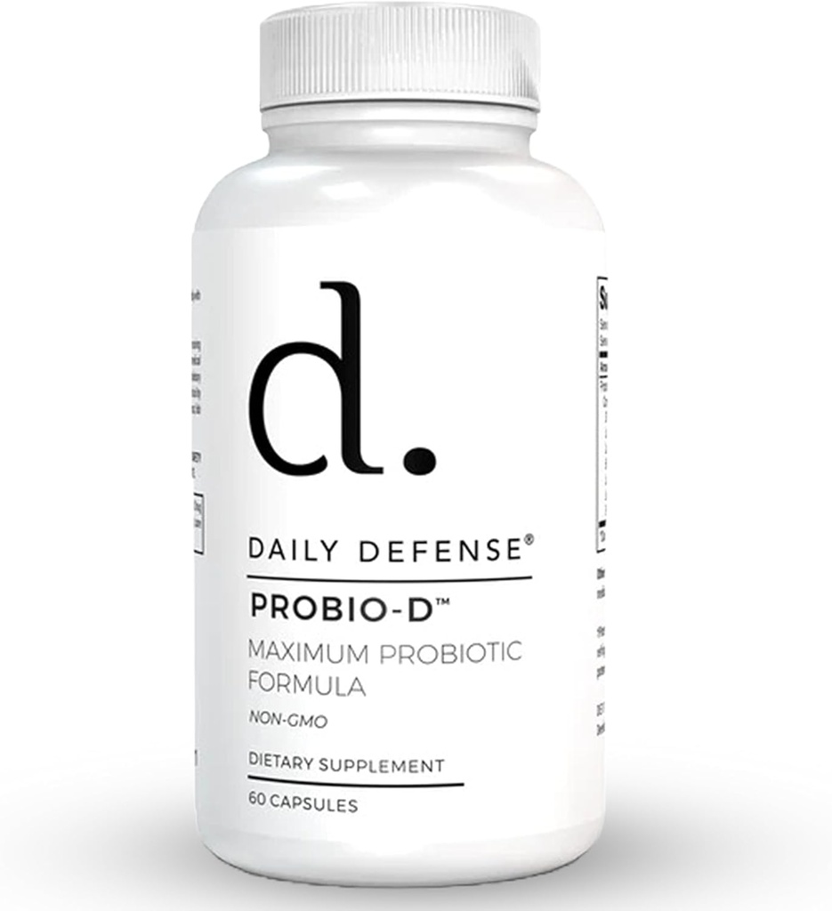 Suplemento Probiótico de Apoyo Inmunitario - Probióticos diarios para hombres con estreñimiento " Gas - Digestión y Bloating Suplemento " Probióticos para mujeres - 60 cápsulas, PROBIO-D