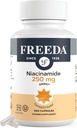 Freeda Niacinamide - Vitamina B3 Niacinamide 250 mg - Vegetariano No Flush Niacina Fórmula - B3 Vitaminas Niacinamida Suplemento - Niacina Flush Suplemento Niacina Suplemento Vitamina B3 Nicotinamide, 500 cápsulas