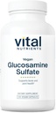 Nutrientes Vitales Sulfato de Glucosamina Vegan 750mg ← Cartilaje saludable, movilidad y apoyo conjunto Suplemento Silencio Fuente vegetal de Glucosamine ← Gluten, Dairy, Soy Free ← Non-GMO TEN 60 cápsulas