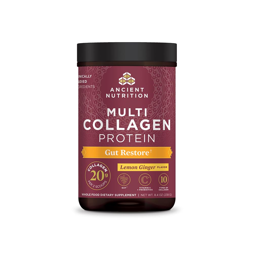 Proteína de polvo de colágeno antiguo, Proteína multi colágeno, Péptidos de colágeno hidrolizado Admite la piel y las uñas, Suplemento conjunto (Restore de los clientes, 20 servicios)