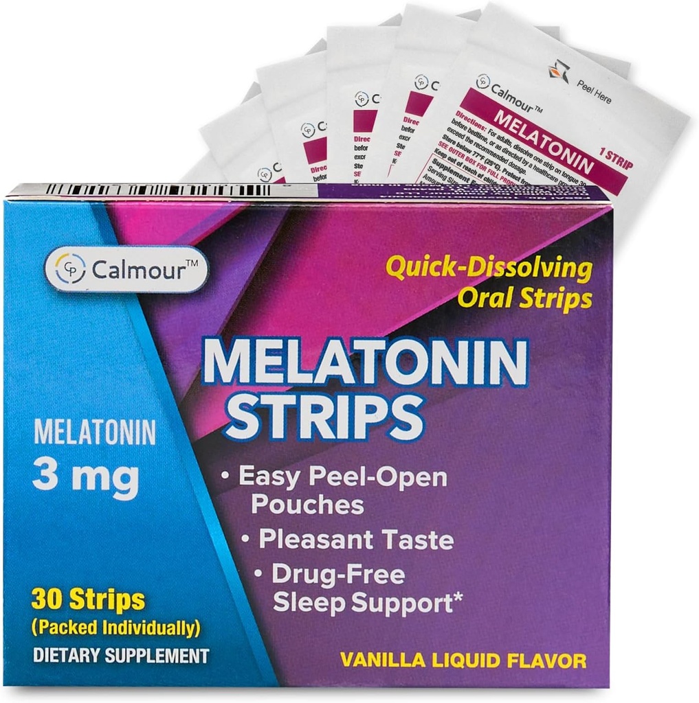 30 Oral Sleep Strips ← Quick-Dissolving 3mg Melatonin Strip  Obras más rápidas que las Gummies ← Relajar Suplementos Napping latitud The Ultimate Sleeping Aid for Better Rest and Eye Health