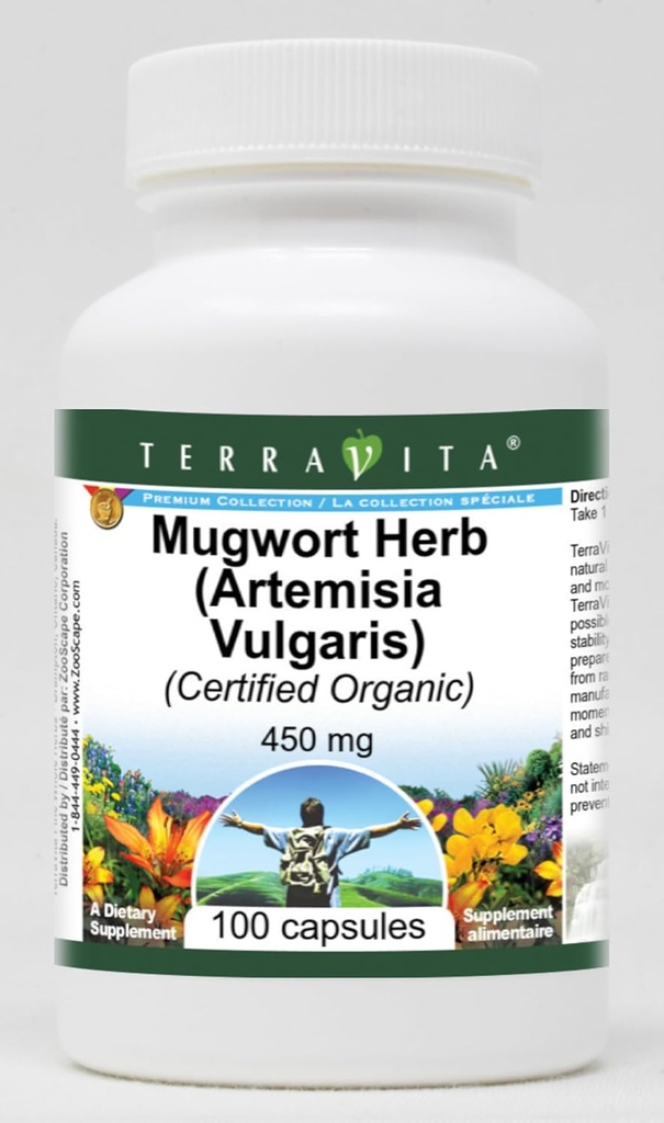 Mugwort Herb (Artemisia Vulgaris) (Certified Organic) - 450 mg (100 cápsulas, ZIN: 517772)