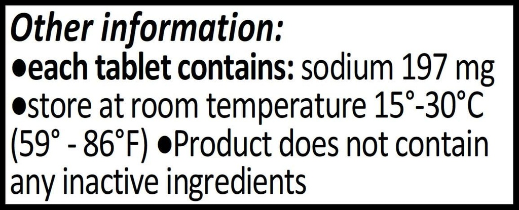 Sodium Chloride Tablets 500 mg (0.5 gram), USP Normal Salt Tablets - 200 Tablets by CitraGen Pharmaceuticals, Inc.