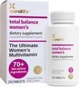 Xtendlife Total Balance Multivitamínico de Mujeres para Immune, Corazón, Digestivo " Salud Celular - Soporte diario - 70+ Nutrientes " Minerales - 30 Day Supply