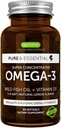 Igennus Advanced rTG Omega-3 IFOS Certified Wild Fish Oil & Vitamin D3, 1-a-Day, Fatty Acids EPA & DHA, Fast-Acting Triglyceride Form, Ultra Pure " Non-GMO, 60 Softgels