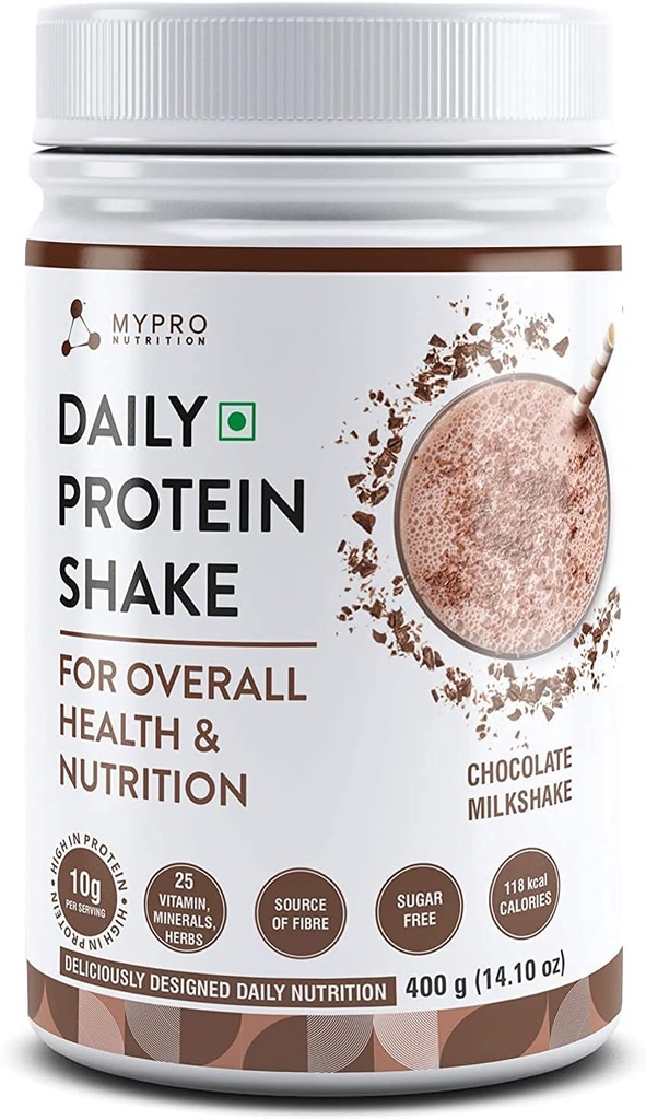 Afeitar Proteína diaria 118 kcal Calories, 25 Vitamina -Serving -40- para Hombre Mujer Chocolate Leche Sabor para 400Gm