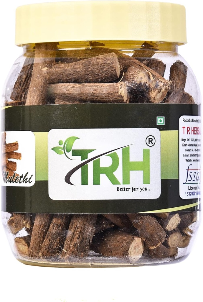 TRH Mulethi Root Stick WordPressMulethi Liquorice WordPressGlycyrrhiza glabra sometidamulethi for Body, Skin, and Hair (200 gm) Pack de (1 x 200gm)