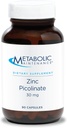 Mantenimiento metabólico Zinc Picolinate 30 mg - Suplemento Zinc para hombres y mujeres con vitamina C, Complejo de Apoyo Mineral Puro para la Salud Inmune, 30 mg por cápsula - 90 cápsulas