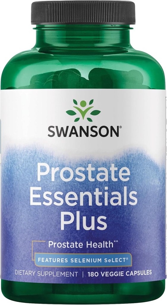 Swanson Prostate Plus - Suplemento natural para los hombres que promueven la salud del tracto urinario Flujo 'ю' Frecuencia - Apoyo a la salud general de la próstata - (180 cápsulas vegetales)