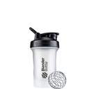 BlenderBottle Classic V2 Shaker Bottle Perfect para Protein Shakes y Pre Workout, 20-Once, Clear/Black