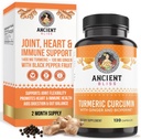 Curcumina Turmérica con Ginger &amp; Bioperine, Curcumina Turmérica con Pimienta Negra &amp; Cueva de Polvo de Ginger crudo Suplemento por la Bienaventuranza Antigua (120 cápsulas)