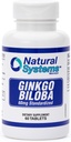 Ginkgo Biloba 60 mg por Natural Systems 60 Tablets - Gingko Biloba Powder Brain Supplement - Ginkgo Biloba Concentration Supplements - Memory Vitamins for Men and Women - Boost Energy Supplements