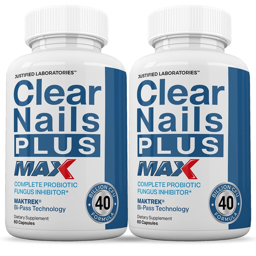 Laboratorios Justificados (2 Pack) Nails Despejados Plus Max Pills 40 Billion CFU Probiotic Supports Strong Healthy Hair Skin Nails 120 Capsules