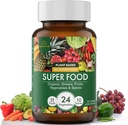 Super Greens and Reds Daily Fruits and Veggies Suplemento: USDA Organic Superfood Greens Suplemento, Cruciferous Vegetable Capsules, Suplementos vegetales para adultos Energía, Inmunidad, Gut Health 120ct