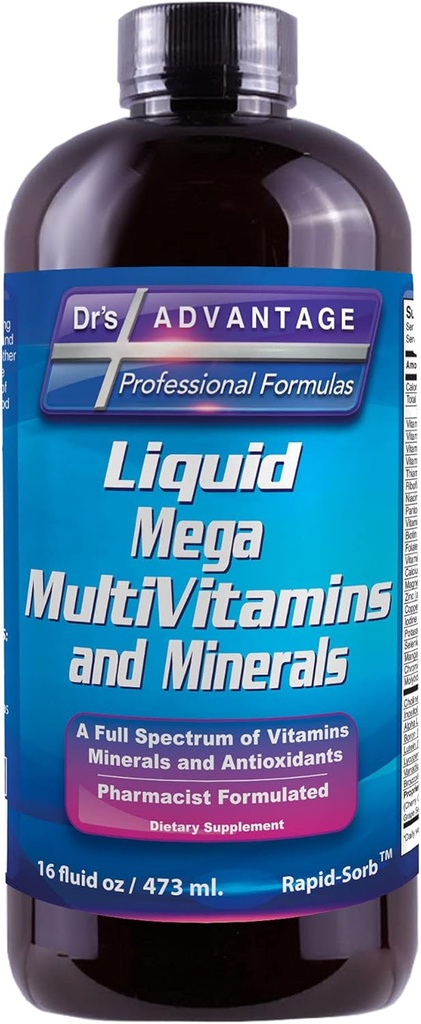 Liquid Mega MultiVitamins & Minerals 16oz. [Salud y Belleza]