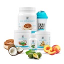 Yes You Can! Detox Plus Kit, Daily Cleanse Pure Fiber Meal Replacement Drink Mix, Shake Booster & Supplement, Body Cleanse Kit for Men and Women, Daily System Cleanse - Dulce de Leche, Peach Lemonade