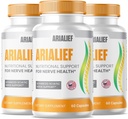 (3 Pack) Arialief Sciatica Support Capsules, Arialief Advanced Formula Sciatica Relief Supplement, Nerve Relief Supplement, Extra Strength Sciatic Nerve Soothing Formula Capsules (180 cápsulas)