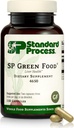 Standard Process SP Green Food - Whole Food Metabolism, Cholesterol, Toxin y Liver Support with Alfalfa, Buckwheat, Barley, Brussels Sprouts, and Kale - Vegetarian, Gluten Free - 150 Capsules